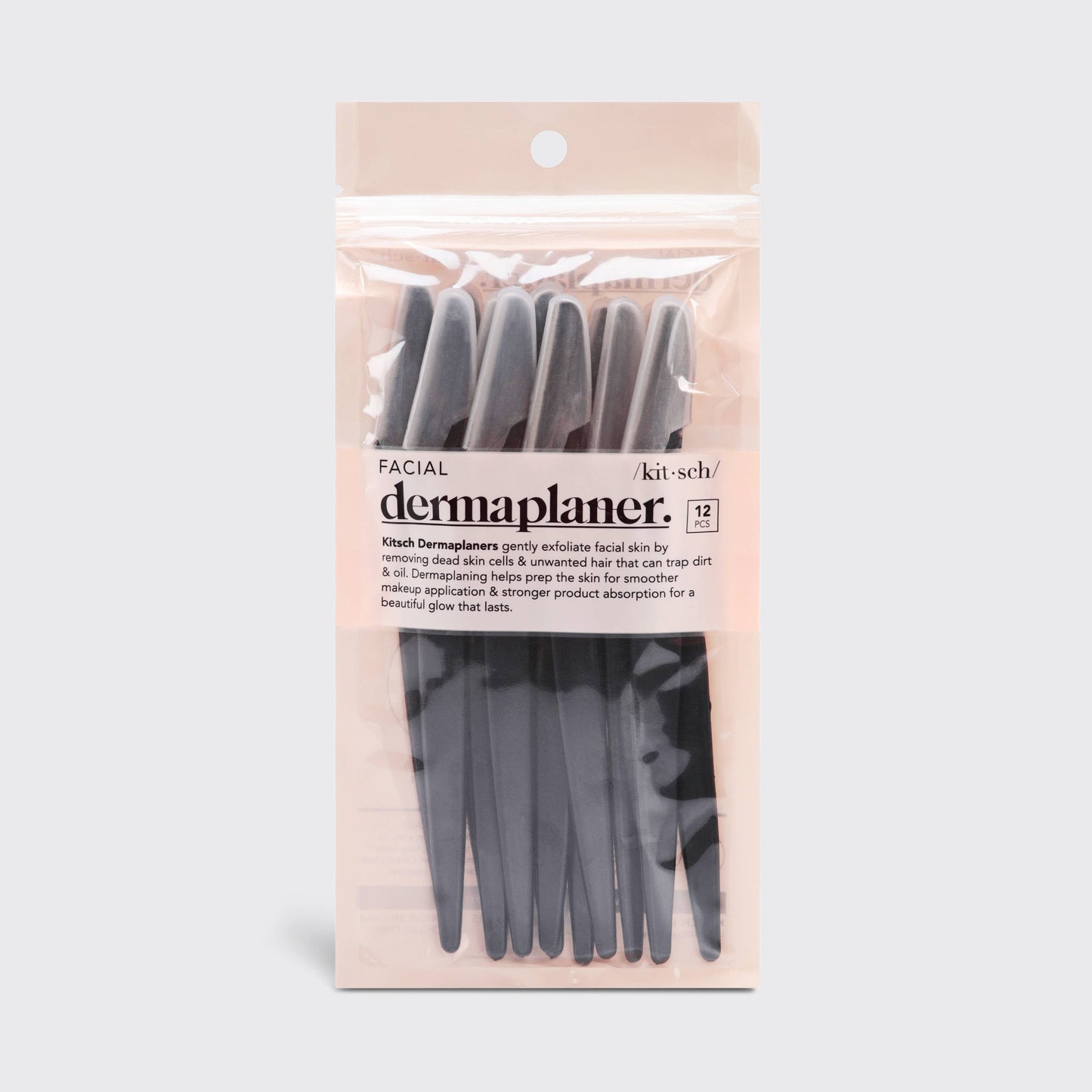 KITSCH - Recycled Plastic Dermaplaners 12pc Set - Black