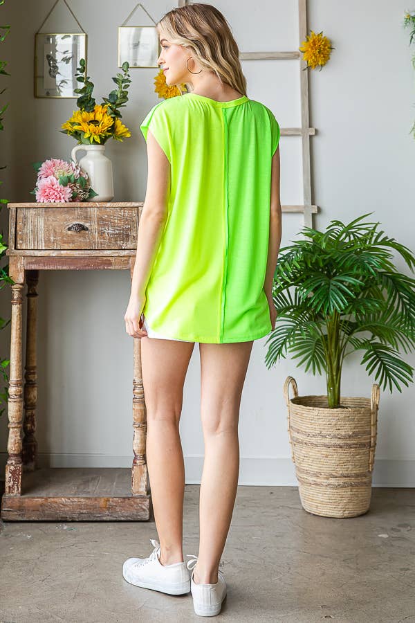 Bold Retro Floral Color Block Sleeveless Top - Purses & Pearls