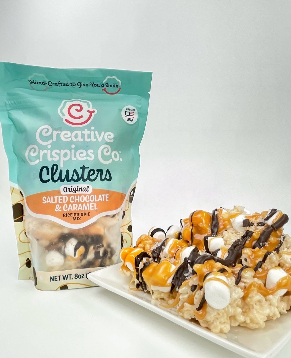 Creative Crispies Co. - "Clusters" Chocolate, Caramel & Sea Salt Crispie Mix - Purses & Pearls