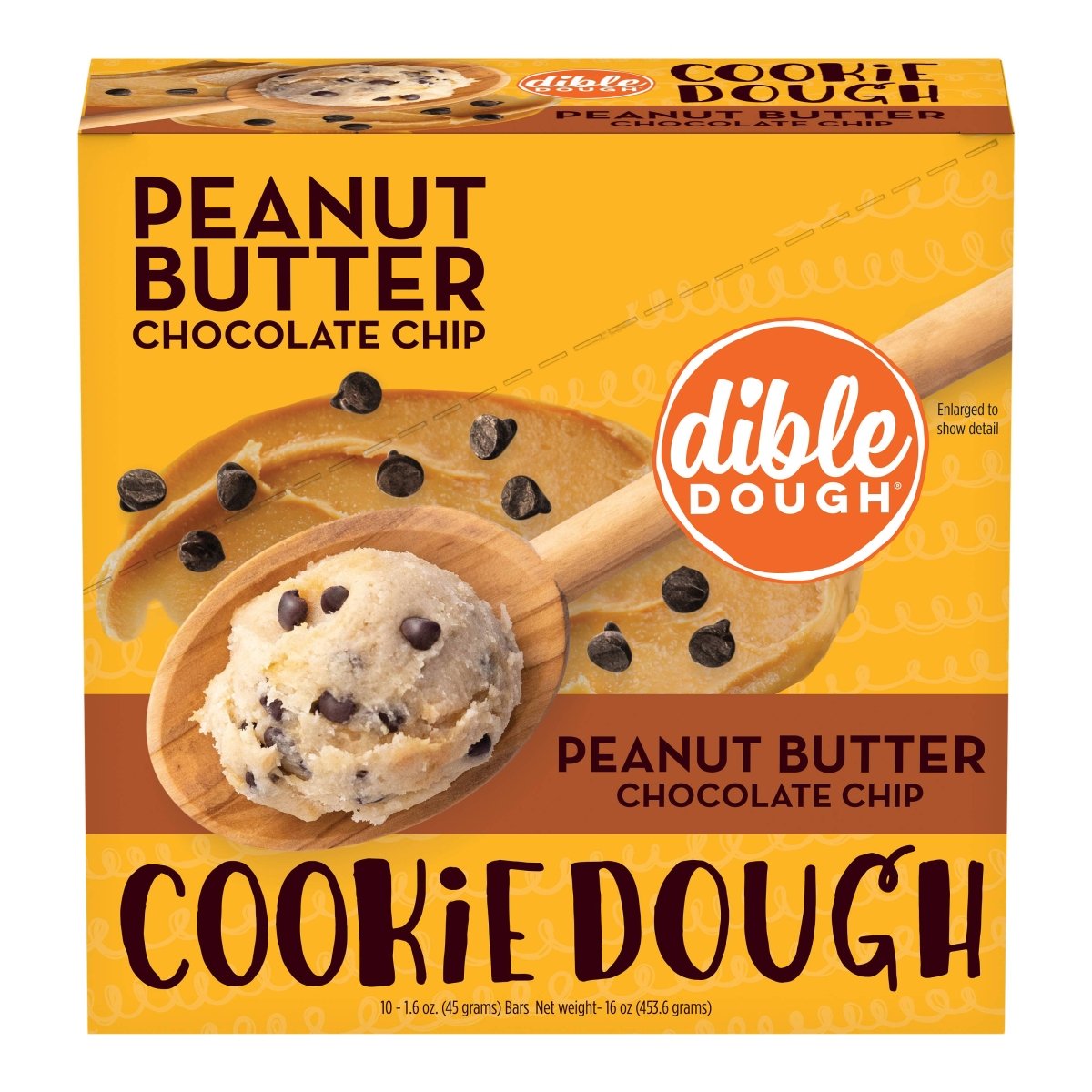 Dible Dough, LLC - Peanut Butter with Chocolate Chips Cookie Dough Bar - Purses & Pearls