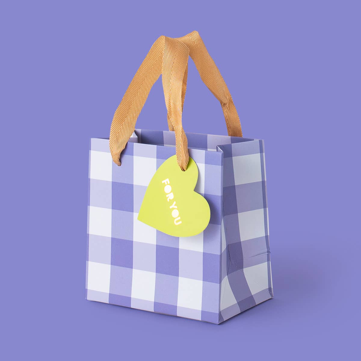 Gift Bags - Blue Gingham - Assorted Sizes to Choose From - Purses & Pearls