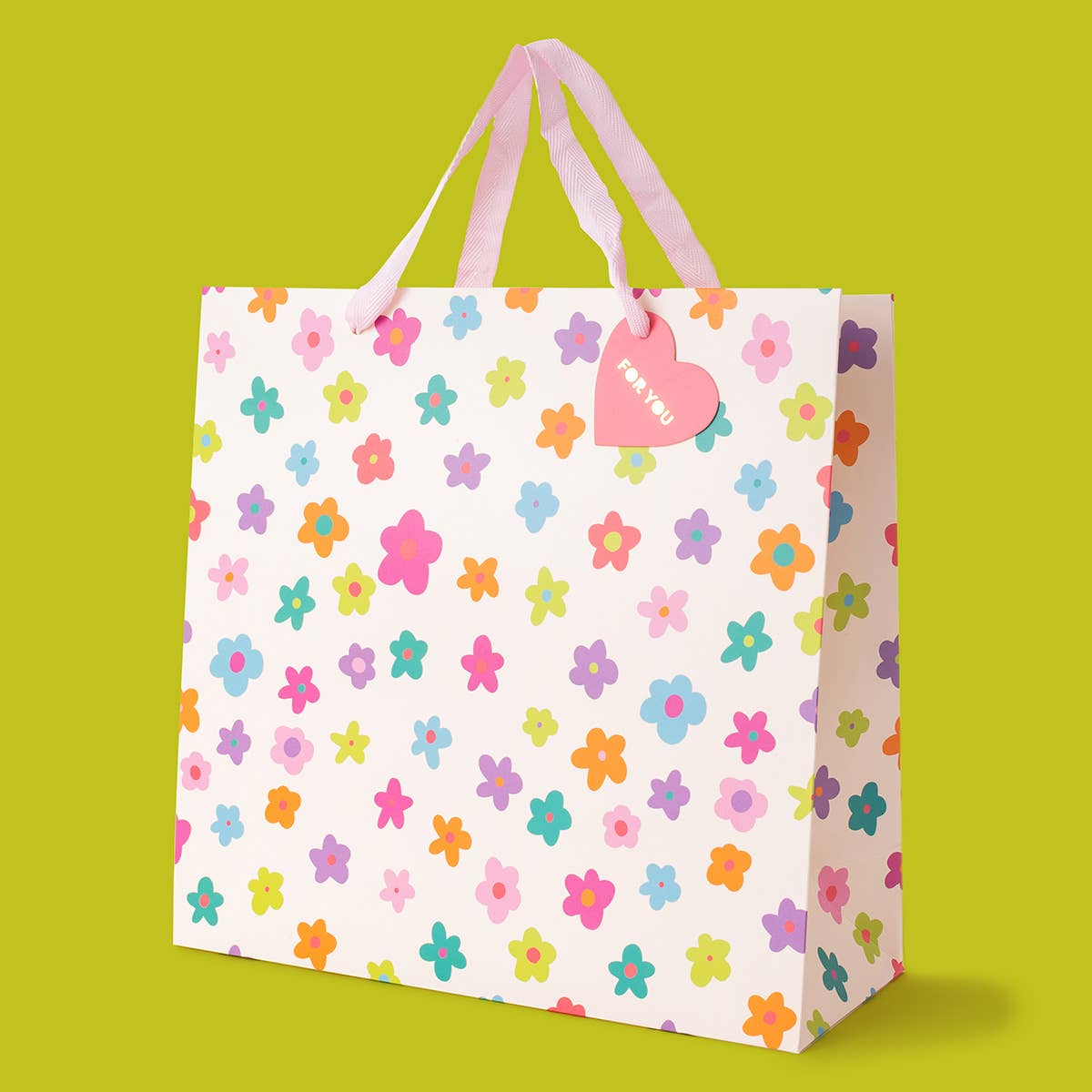 Gift Bags - Happy Flowers - Assorted Sizes to Choose From - Purses & Pearls