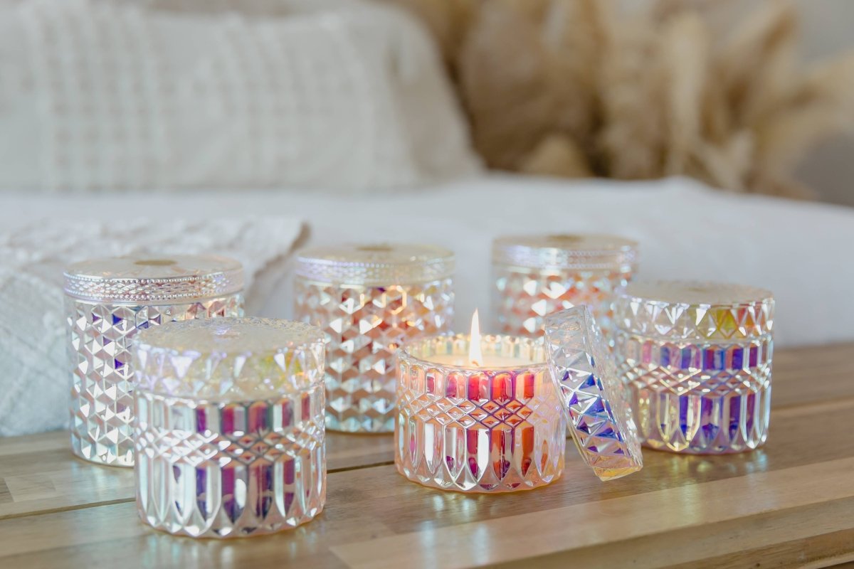Gilded Cinnamon 8oz IRIDESCENT Petite Shimmer Candle - Purses & Pearls
