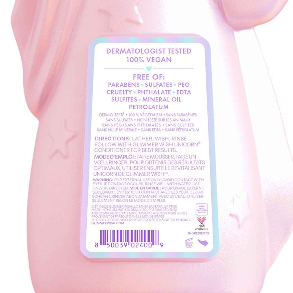 Glimmer Wish - Unicorn Kids Shampoo | Paraben & Sulfate Free - Purses & Pearls