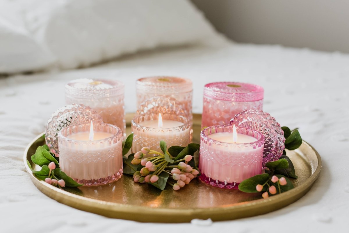 Island Blossom 8oz Petite Shimmer Candle 8oz - Purses & Pearls