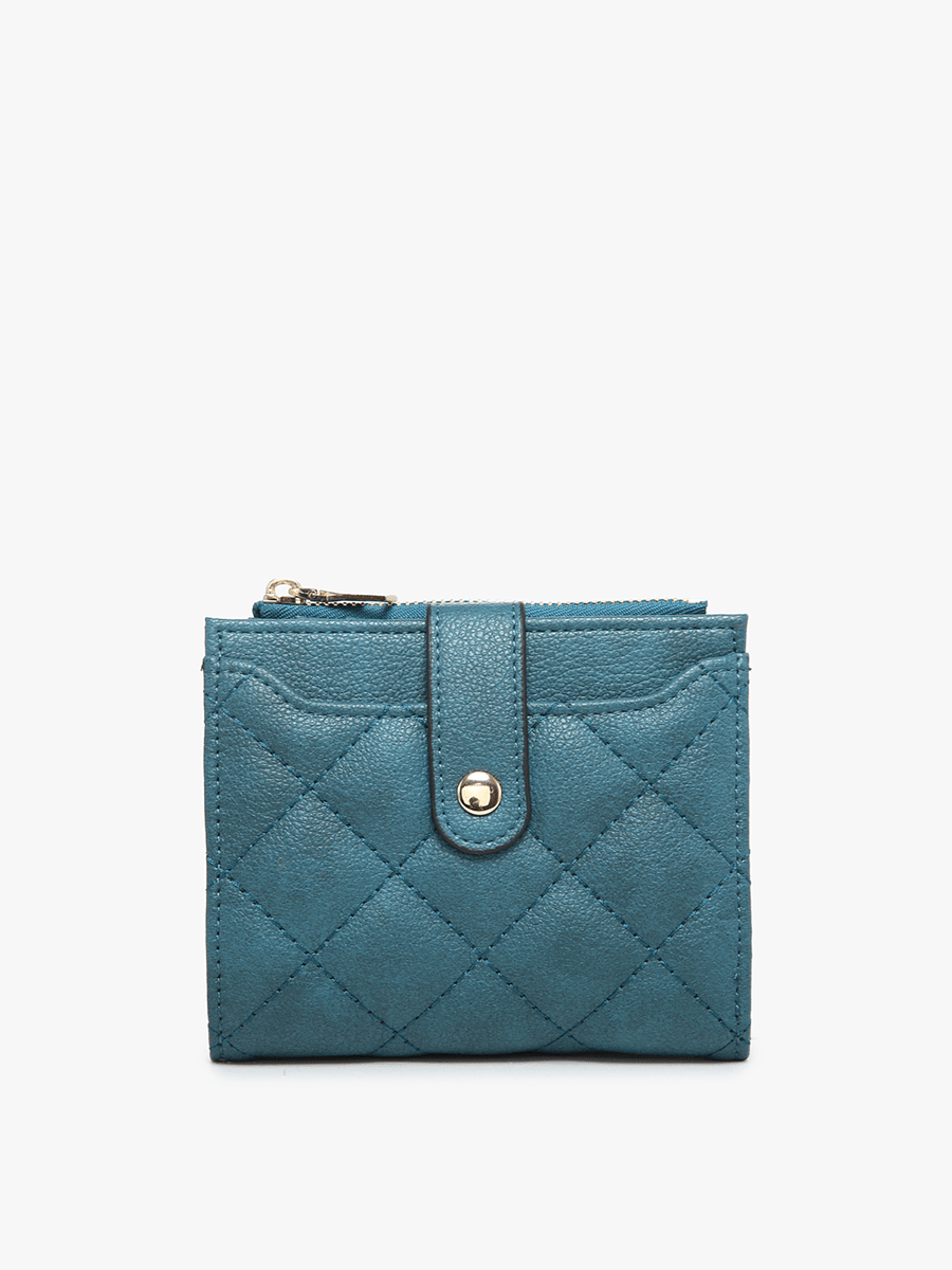 Jen & Co. - WL2228 Melody Quilted Zip Top Wallet - Purses & Pearls