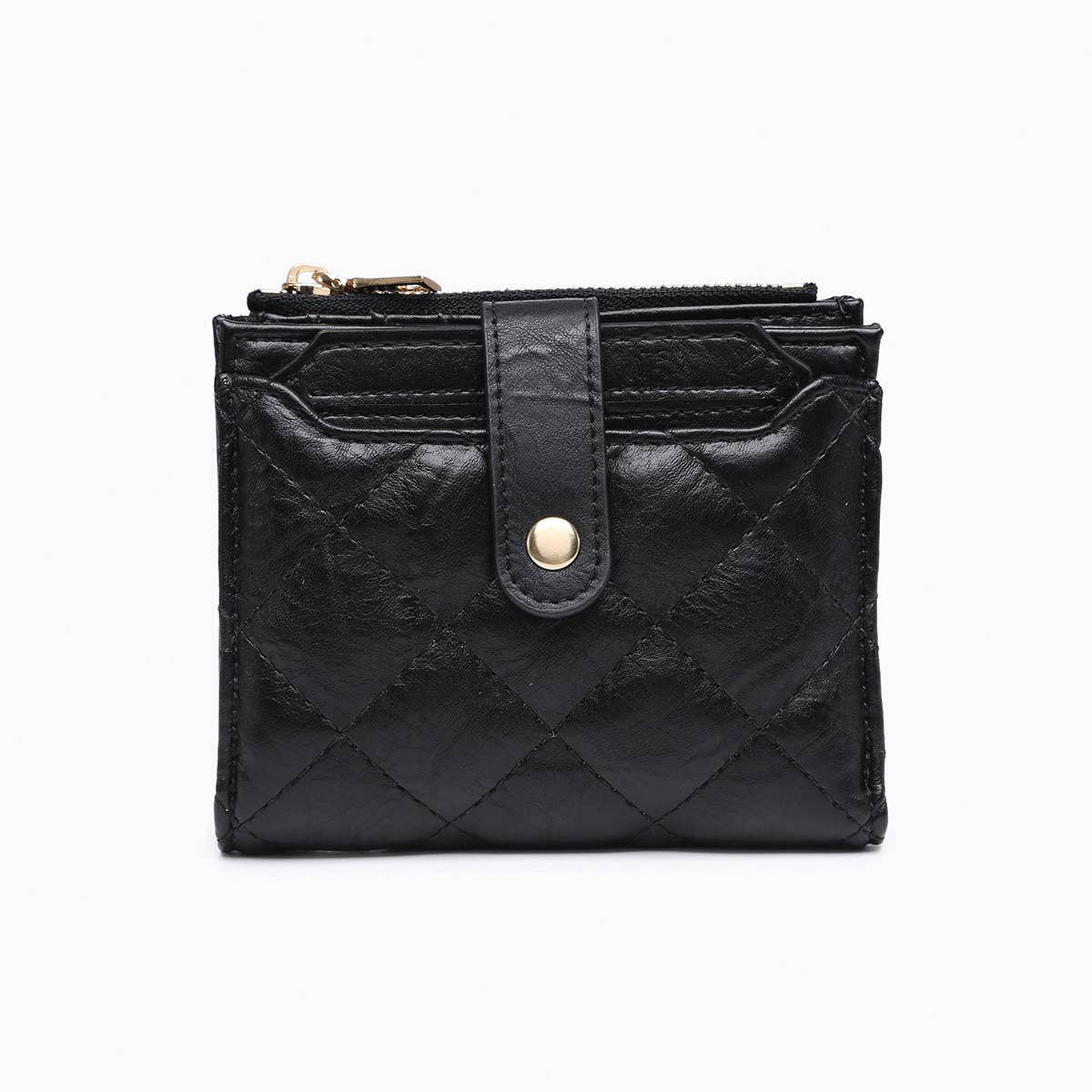 Jen & Co. - WL2228 Melody Quilted Zip Top Wallet - Purses & Pearls