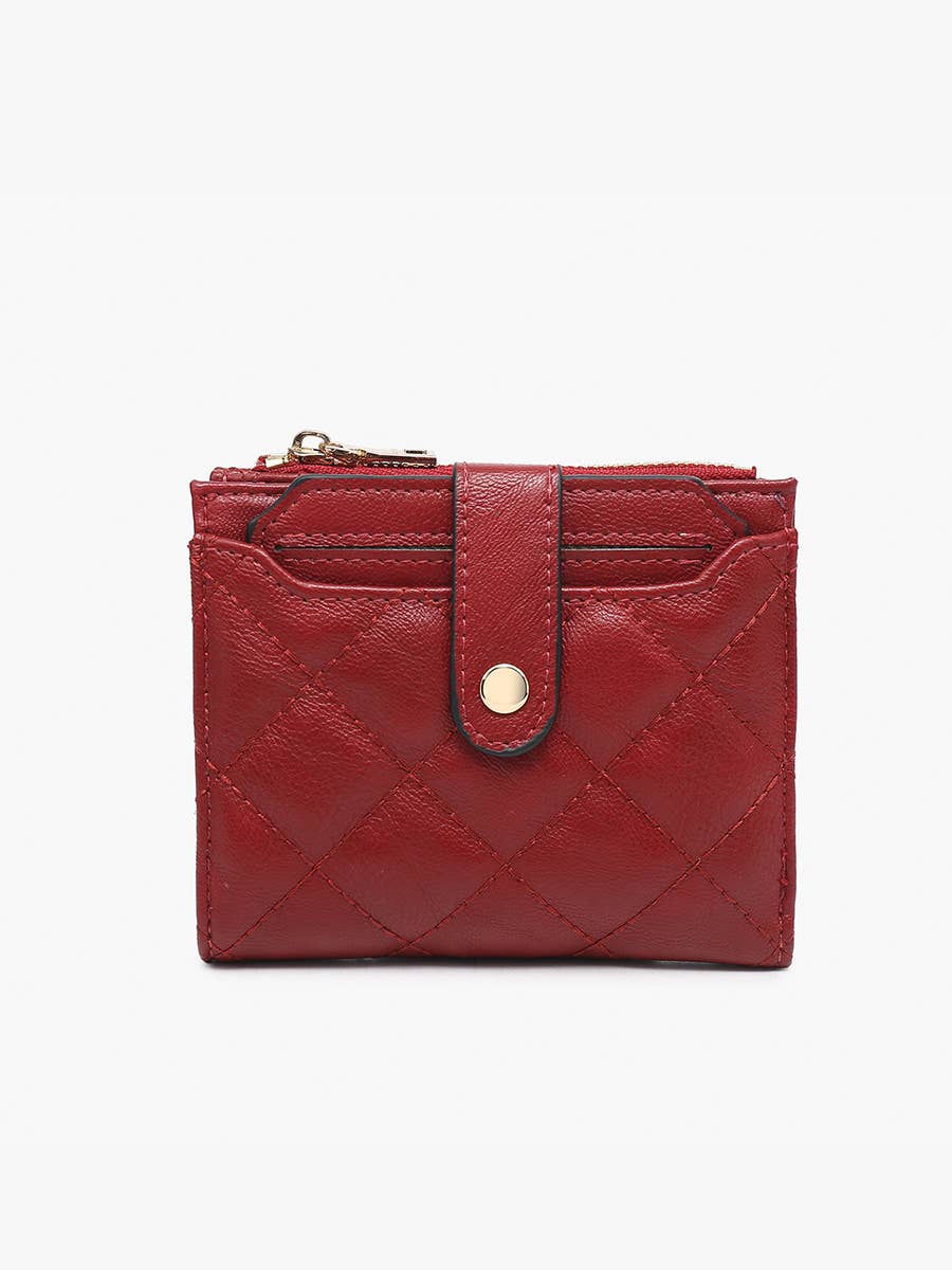 Jen & Co. - WL2228 Melody Quilted Zip Top Wallet - Purses & Pearls