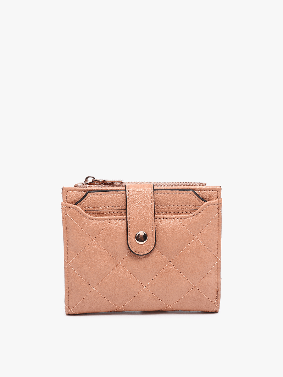 Jen & Co. - WL2228 Melody Quilted Zip Top Wallet - Purses & Pearls