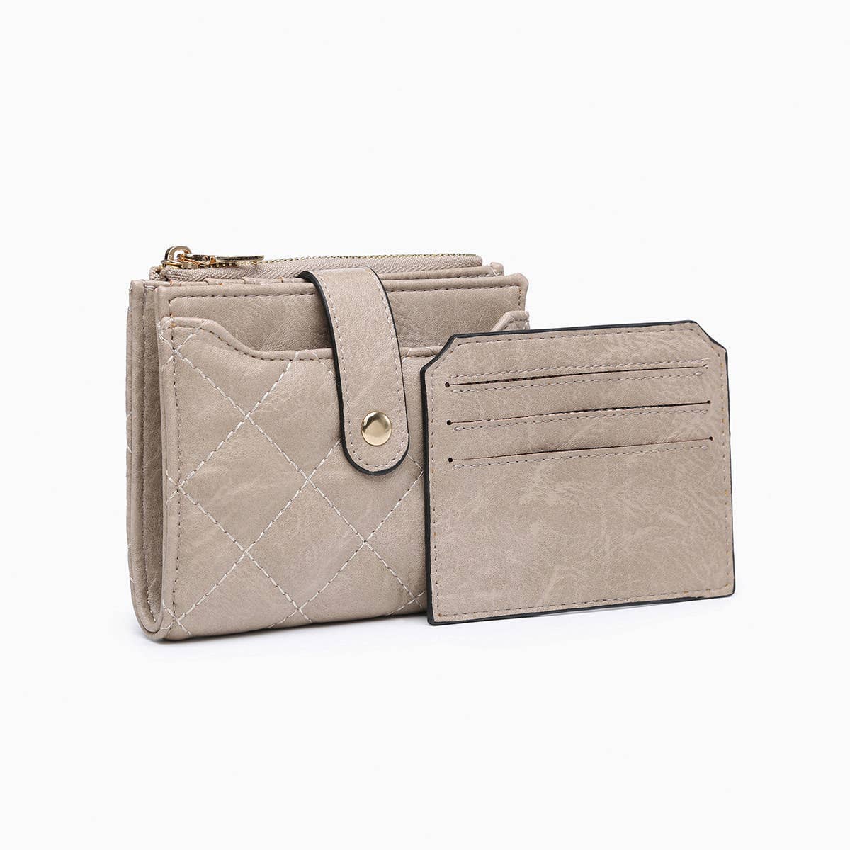 Jen & Co. - WL2228 Melody Quilted Zip Top Wallet - Purses & Pearls