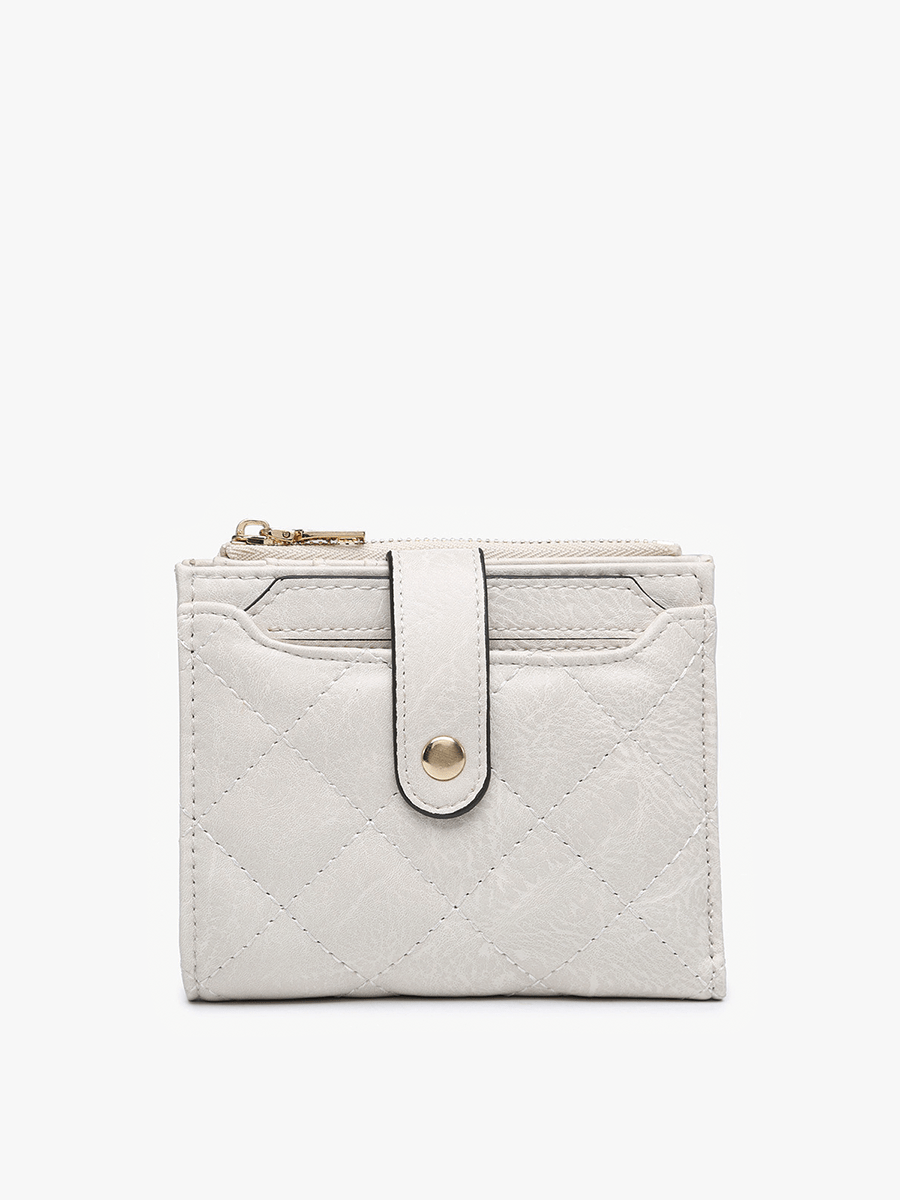 Jen & Co. - WL2228 Melody Quilted Zip Top Wallet - Purses & Pearls