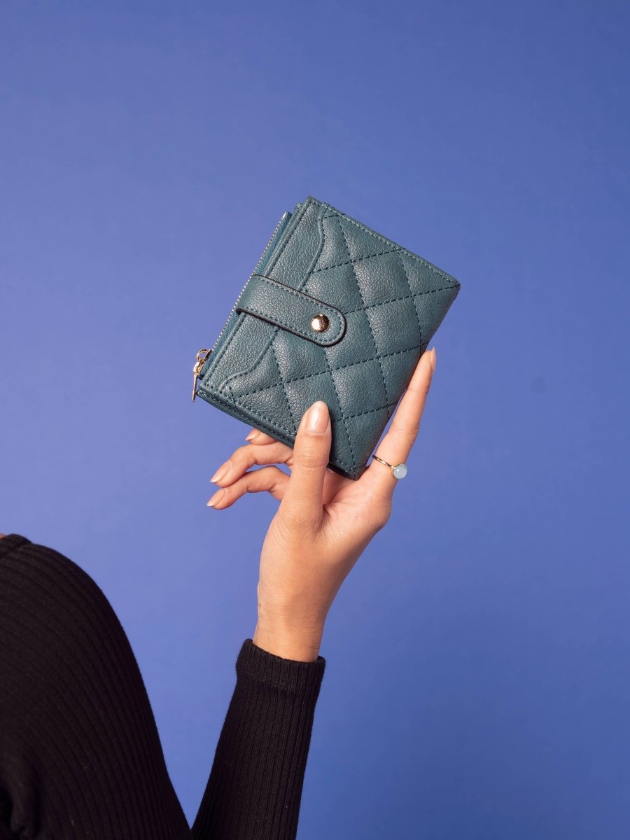 Jen & Co. - WL2228 Melody Quilted Zip Top Wallet - Purses & Pearls