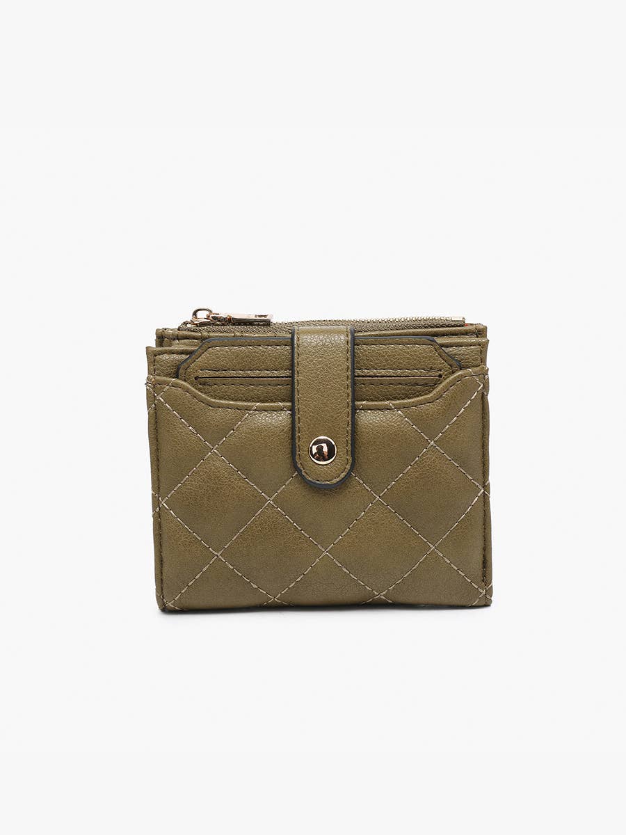 Jen & Co. - WL2228 Melody Quilted Zip Top Wallet - Purses & Pearls
