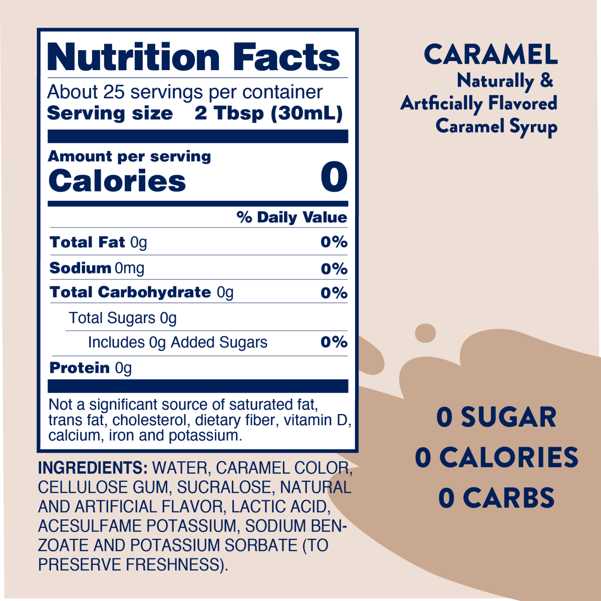 Jordan's Skinny Mixes - Sugar Free Caramel Syrup - Purses & Pearls