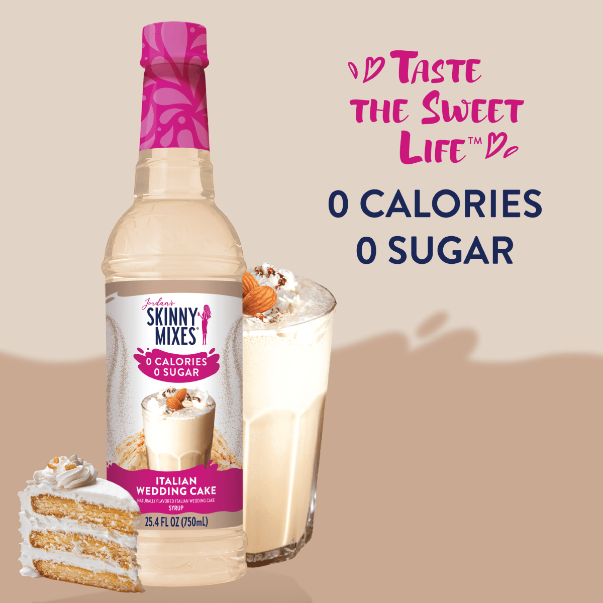 Jordan's Skinny Mixes - Sugar Free Italian Wedding Cake Syrup - Purses & Pearls