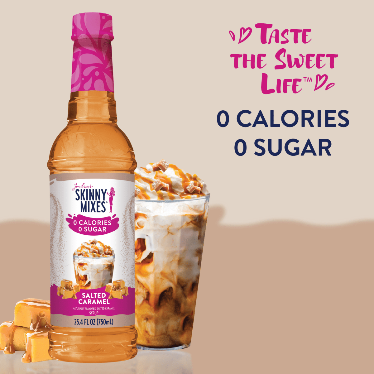 Jordan's Skinny Mixes - Sugar Free Salted Caramel Syrup - Purses & Pearls