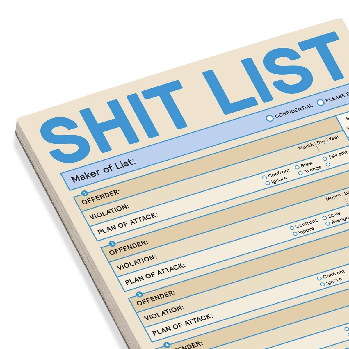 Knock Knock - Shit List Pad (Pastel Version) - Purses & Pearls