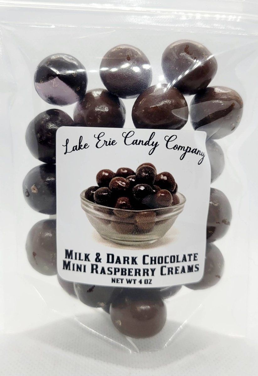 Lake Erie Candy Company - Milk & Dark Chocolate Mini Raspberry Creams - Purses & Pearls
