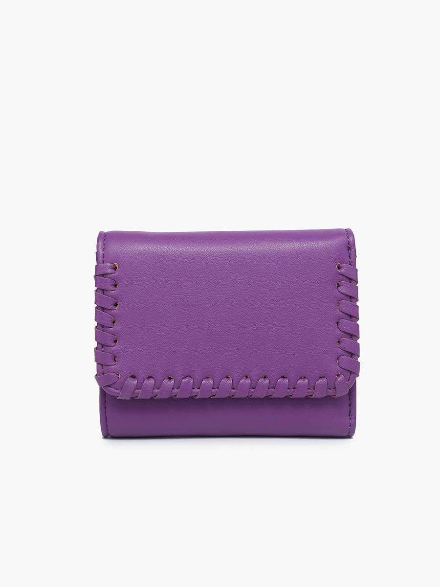 Logan Whipstitch Tri - fold Wallet - Purses & Pearls