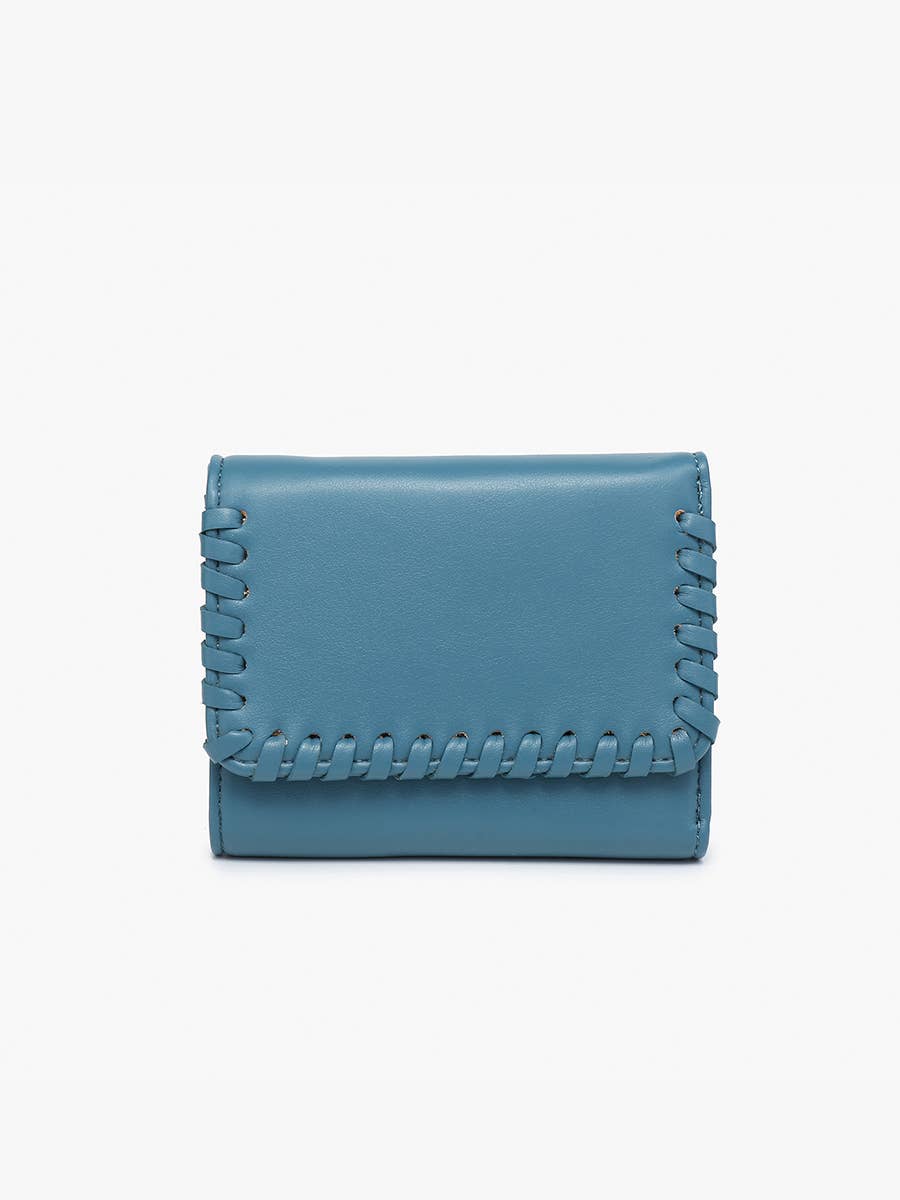 Logan Whipstitch Tri - fold Wallet - Purses & Pearls