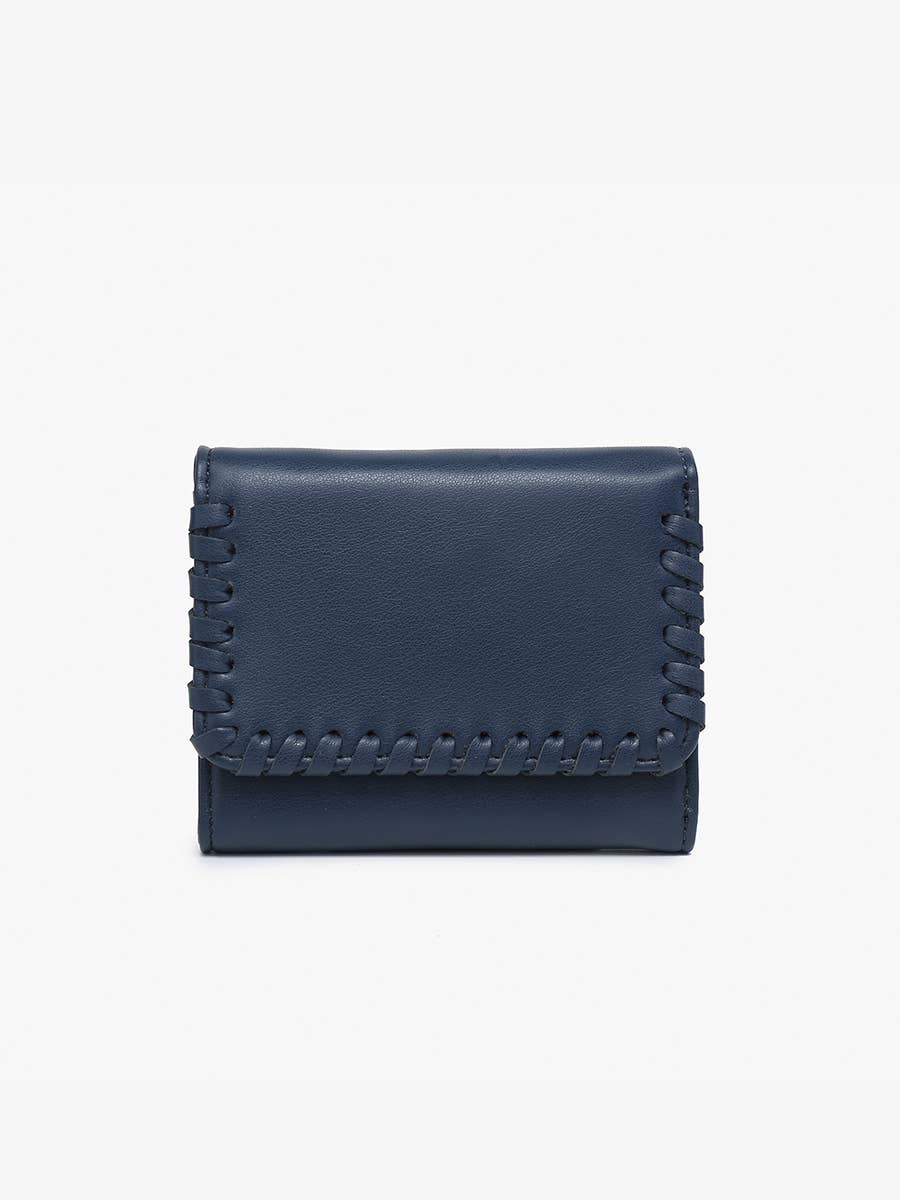 Logan Whipstitch Tri - fold Wallet - Purses & Pearls
