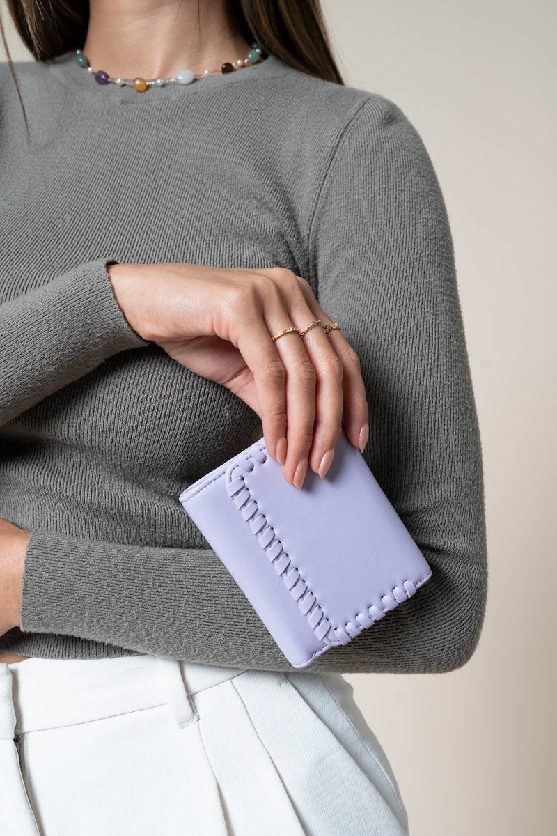 Logan Whipstitch Tri - fold Wallet - Purses & Pearls