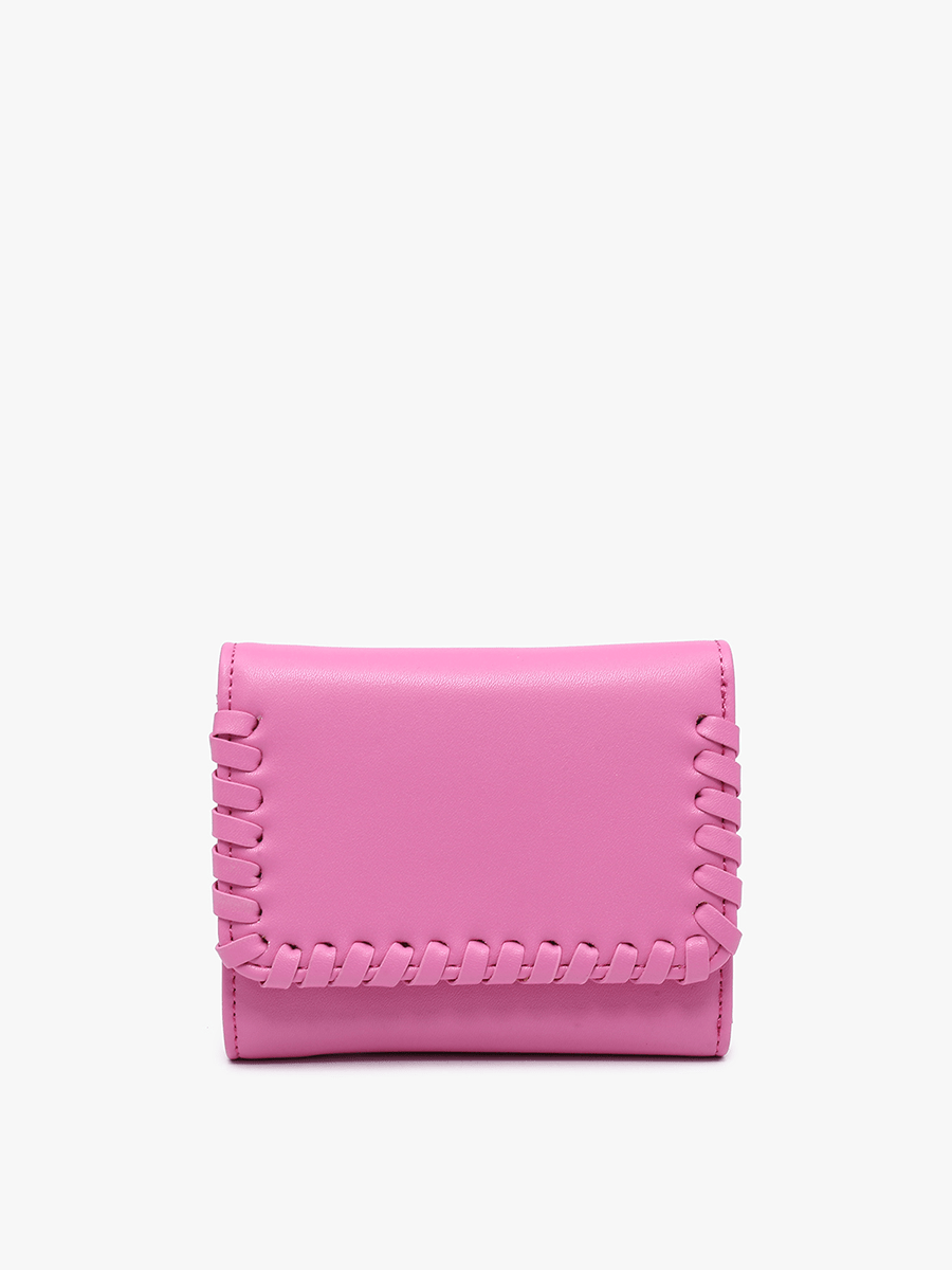 Logan Whipstitch Tri - fold Wallet - Purses & Pearls