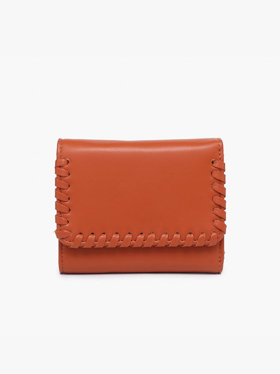 Logan Whipstitch Tri - fold Wallet - Purses & Pearls