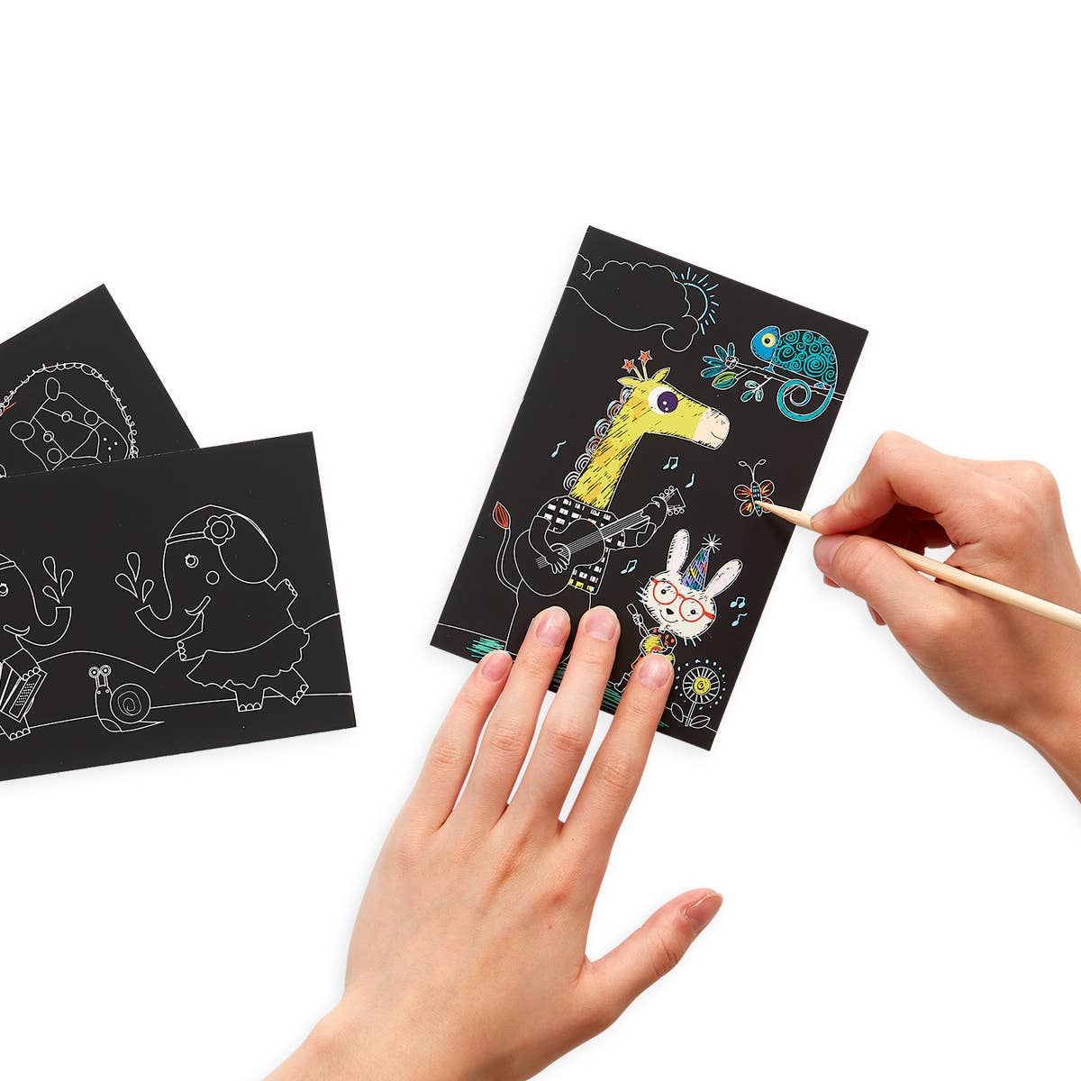 Mini Scratch & Scribble Art Kit: Safari Party - Purses & Pearls