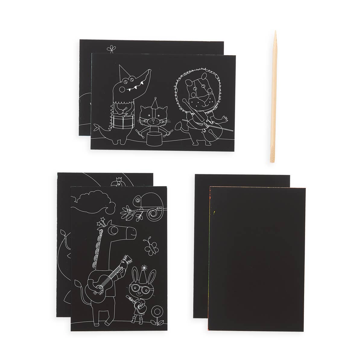 Mini Scratch & Scribble Art Kit: Safari Party - Purses & Pearls
