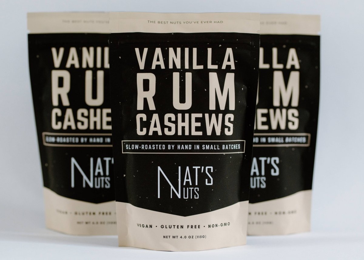 Nat's Nuts - Vanilla Rum Cashews - Purses & Pearls