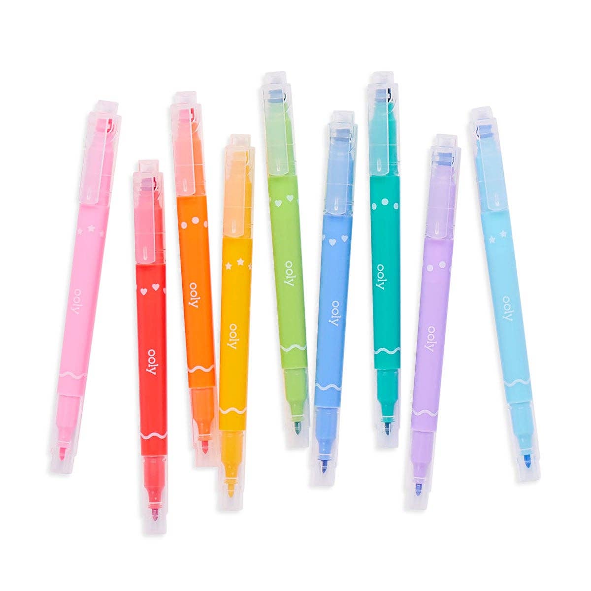 OOLY - Confetti Stamp Double - Ended Markers - Set of 9 - Purses & Pearls