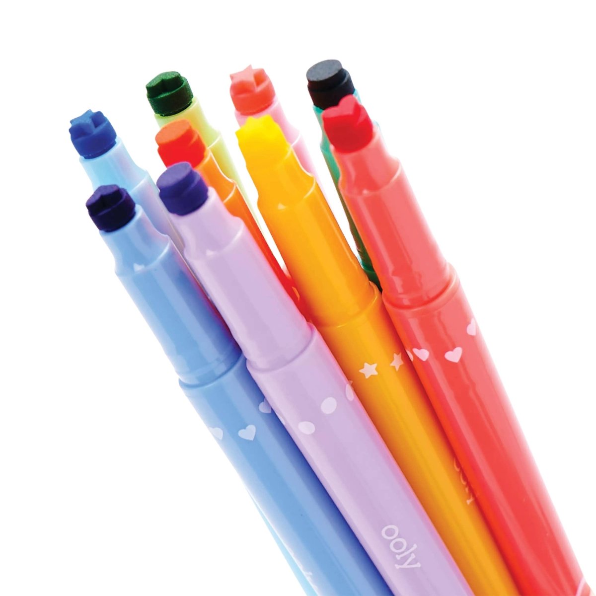 OOLY - Confetti Stamp Double - Ended Markers - Set of 9 - Purses & Pearls