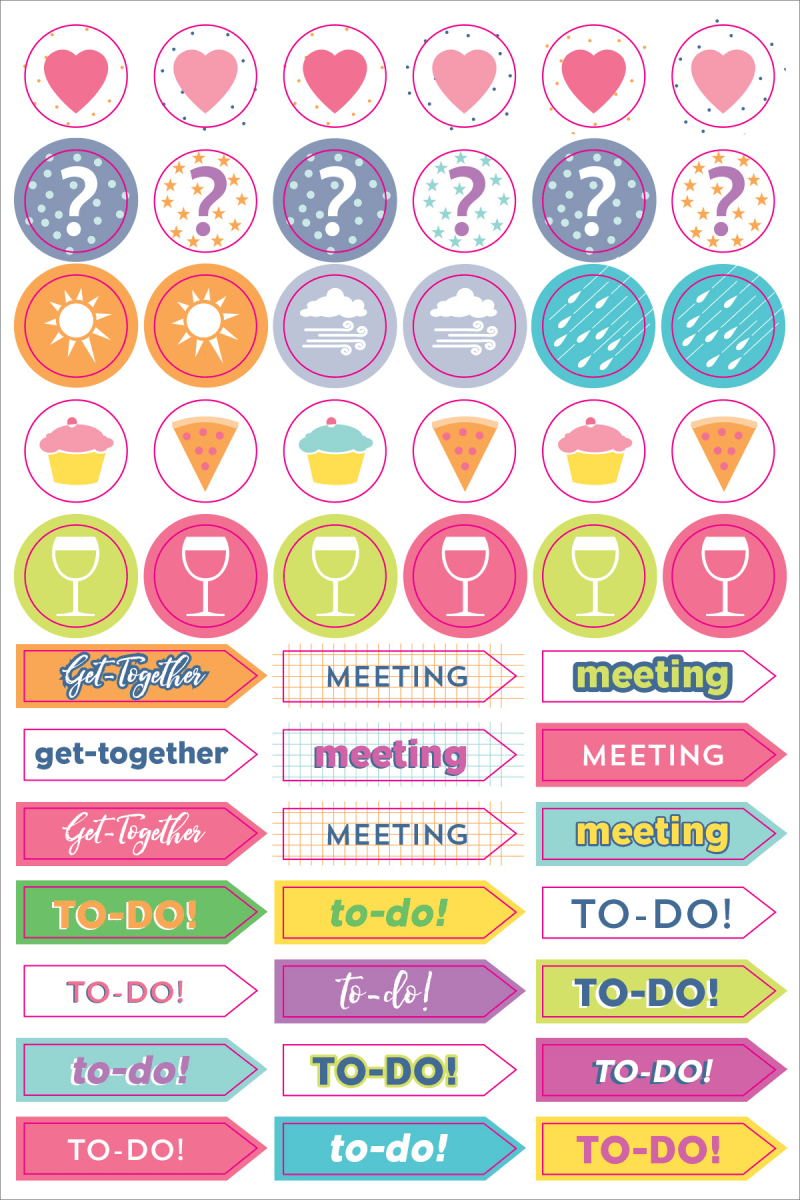 Peter Pauper Press - Essentials Weekly Planner Stickers - Purses & Pearls