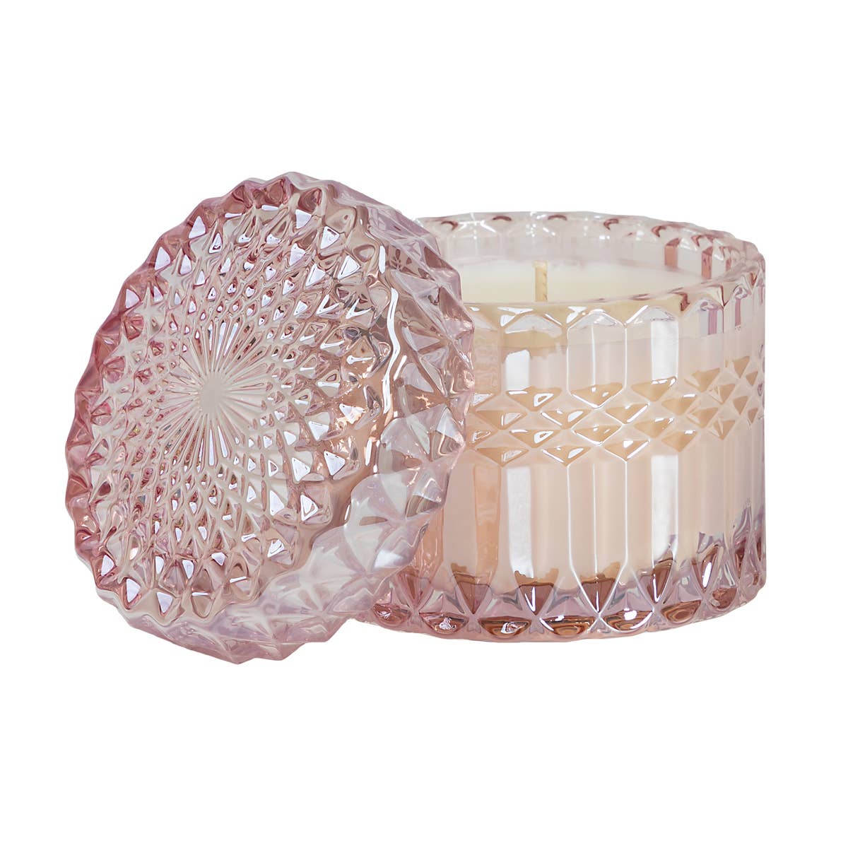Pink Chiffon 8oz Petite Shimmer Candle - Purses & Pearls