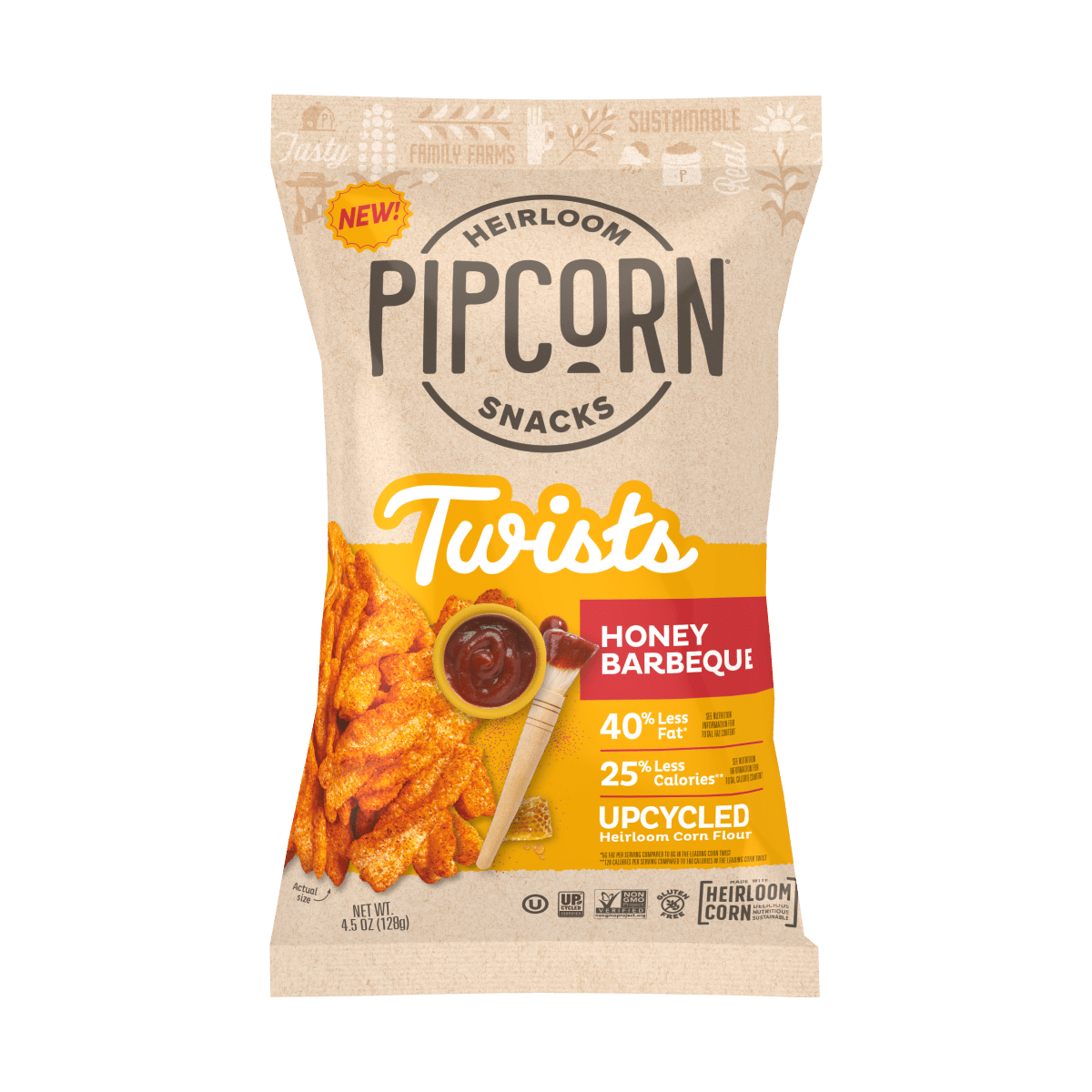 Pipcorn - Honey BBQ Twists 4.5 Oz - Purses & Pearls