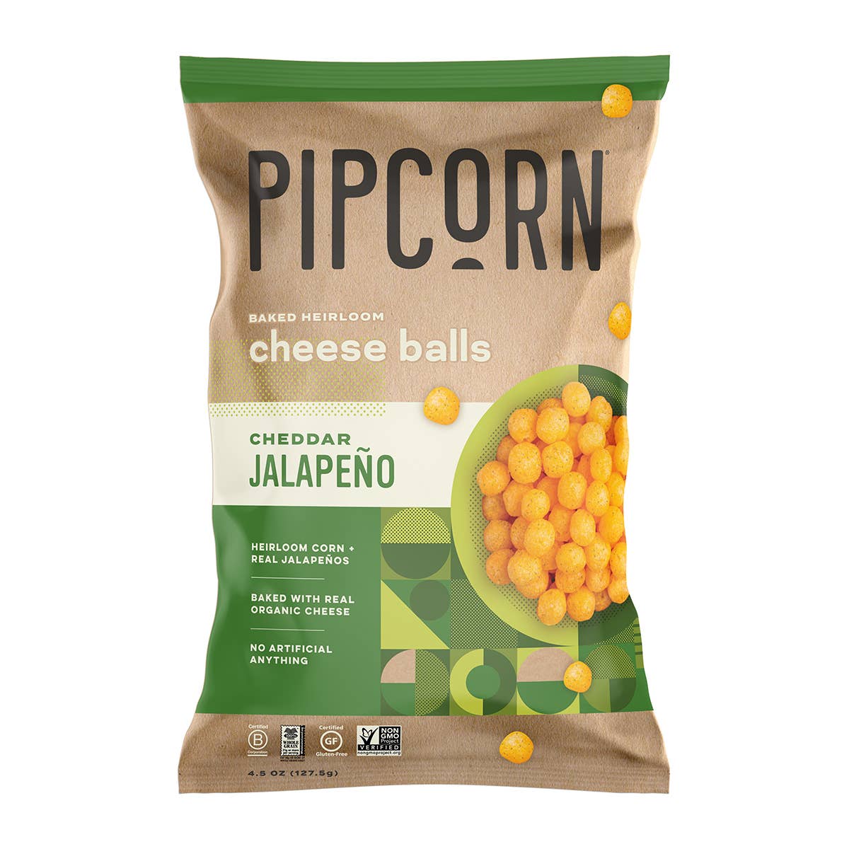 Pipcorn - Jalapeño Cheddar Cheese Balls, 4.5oz - Purses & Pearls