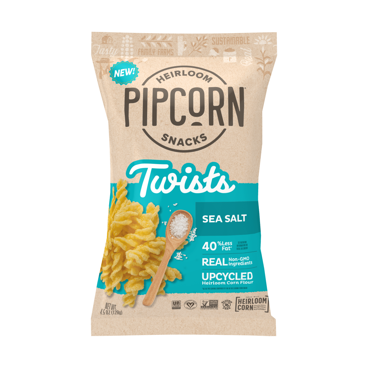 Pipcorn - Sea Salt Twists 4.5 Oz - Purses & Pearls