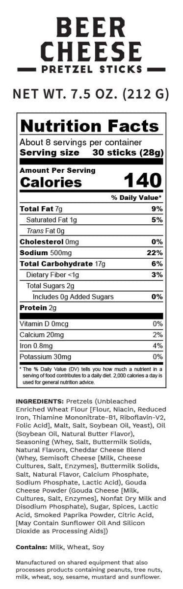 Pop Daddy – Beer Cheese Seasoned Pretzels 7.5oz - Purses & Pearls