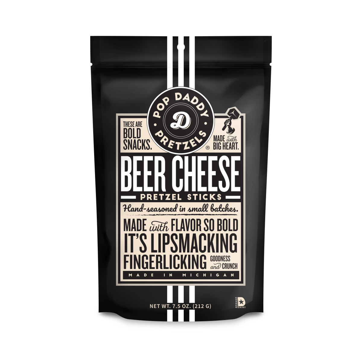Pop Daddy – Beer Cheese Seasoned Pretzels 7.5oz - Purses & Pearls