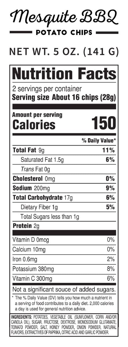 Pop Daddy Snacks - Mesquite BBQ Kettle Cooked Potato Chips 5.0 oz - Purses & Pearls