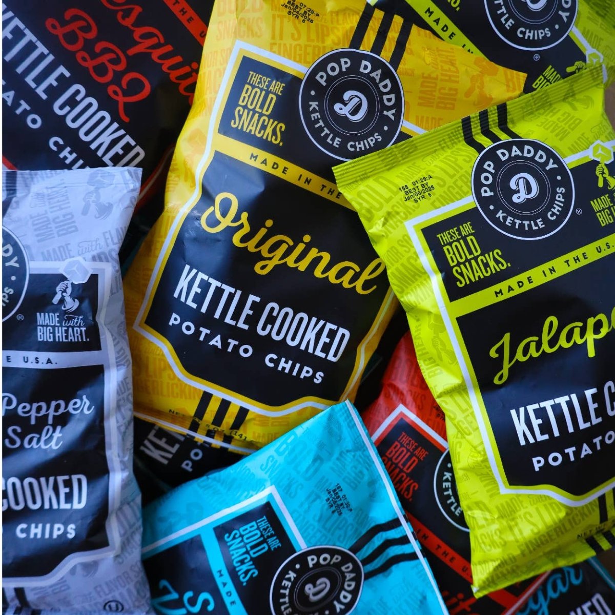 Pop Daddy Snacks - Original Kettle Cooked Potato Chips 5.0 oz - Purses & Pearls