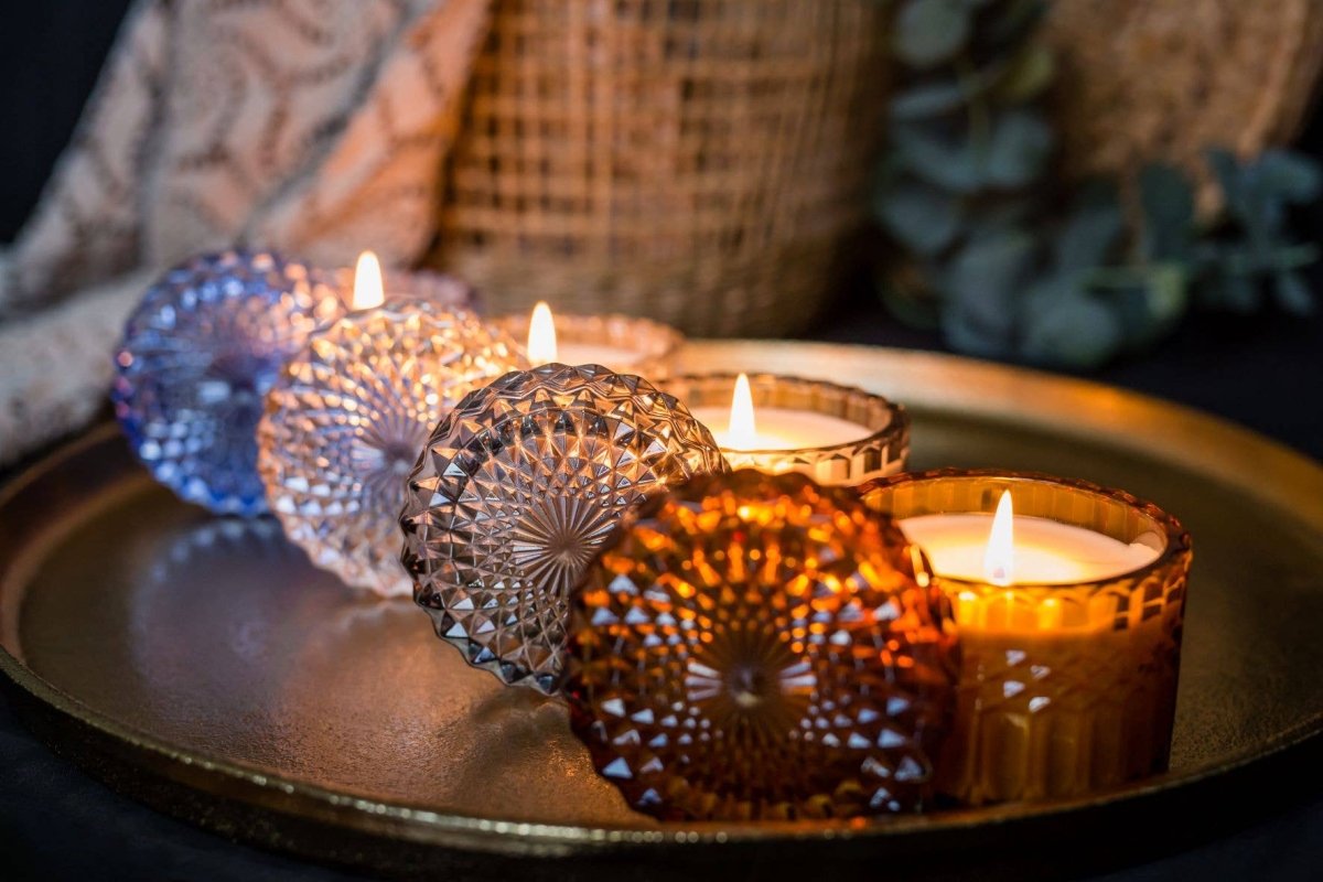 Santorini Breeze 8oz Petite Shimmer Candle - Purses & Pearls