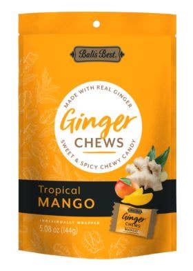 Sunflower Food Company - BALI’S BEST GINGER CHEWS – MANGO (5.08 OZ BAG) - Purses & Pearls