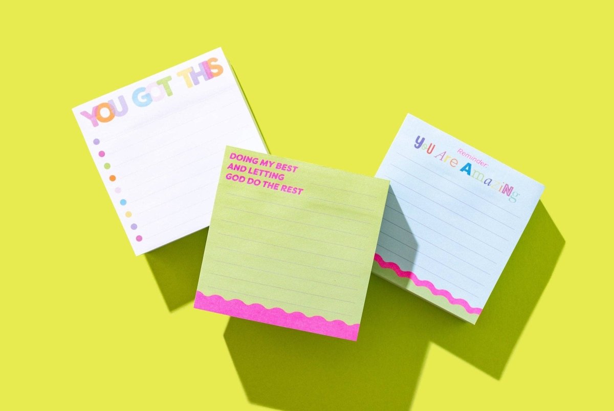 Taylor Elliott Designs - Sticky Notes Pad - "You Got This" - 300 Sheets - Purses & Pearls