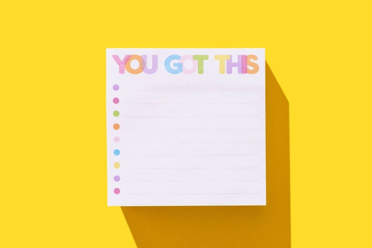 Taylor Elliott Designs - Sticky Notes Pad - "You Got This" - 300 Sheets - Purses & Pearls