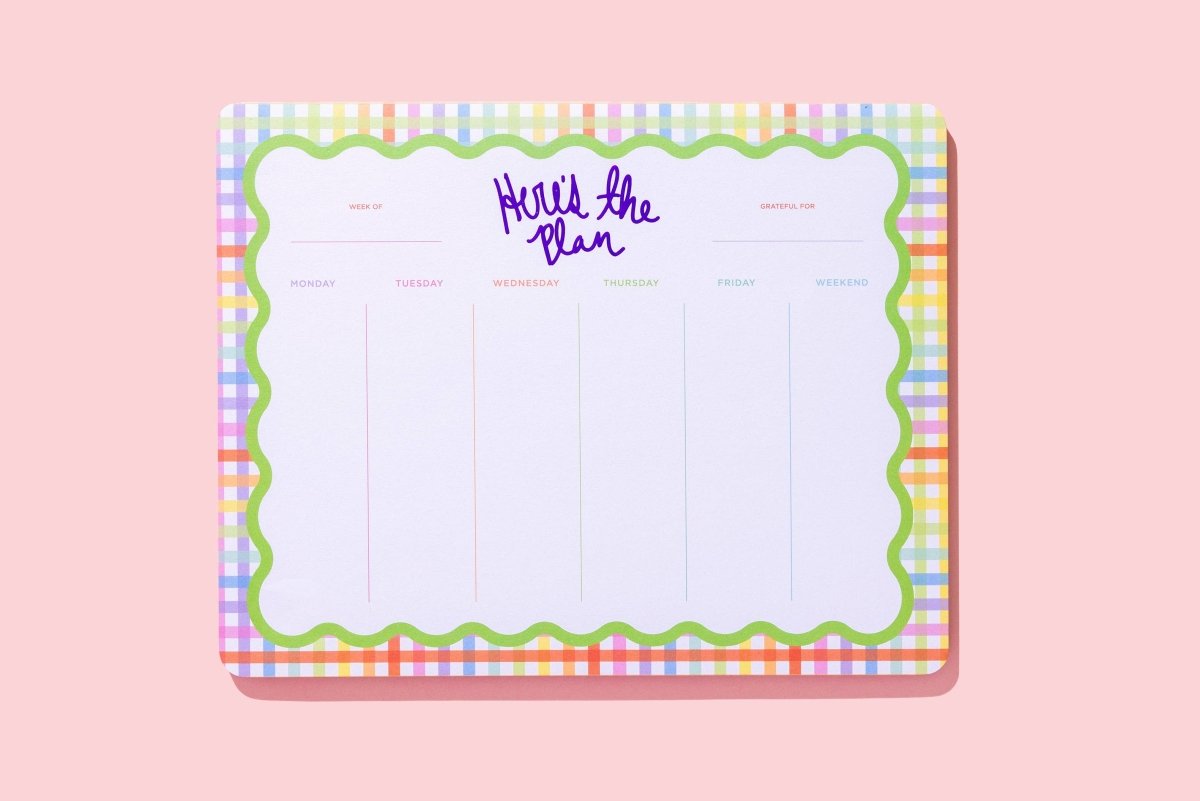 Taylor Elliott Designs - Weekly Planner - "Here's The Plan" - 52 Sheets - Purses & Pearls