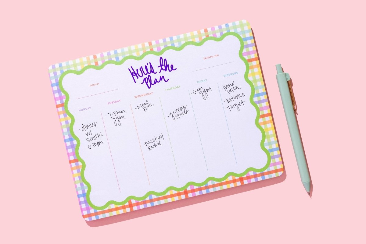 Taylor Elliott Designs - Weekly Planner - "Here's The Plan" - 52 Sheets - Purses & Pearls