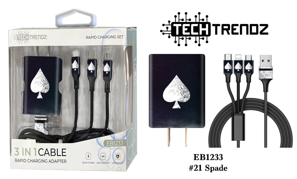 Tech Trendz - Quick Charging All In One Set - Purses & Pearls