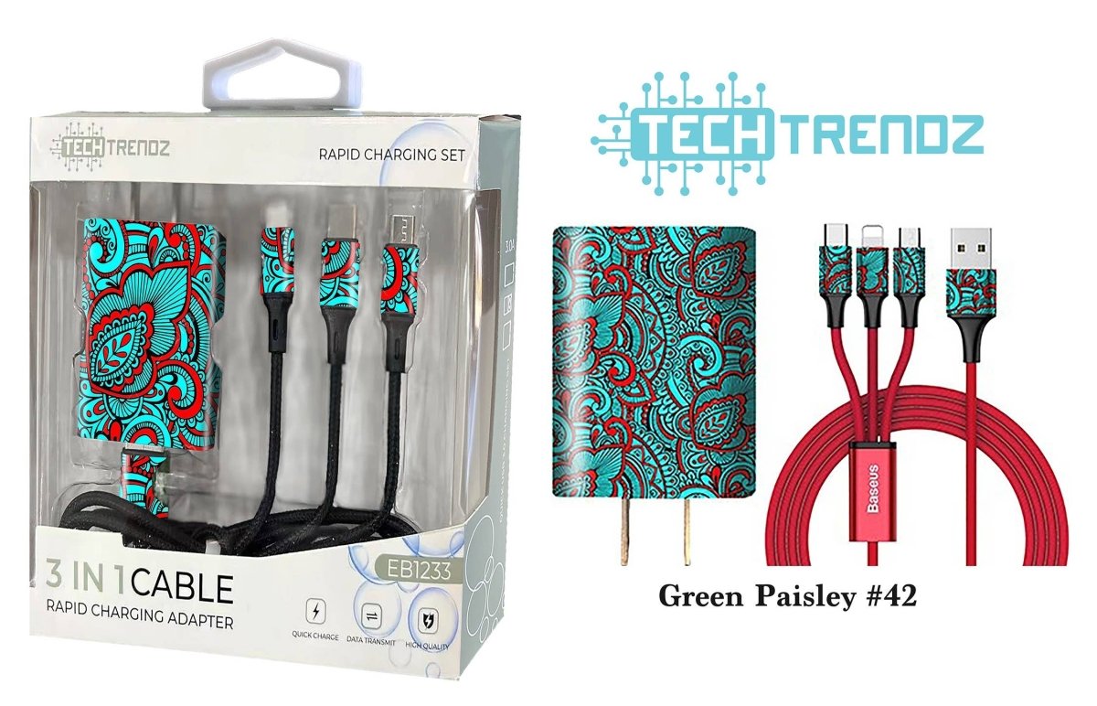 Tech Trendz - Quick Charging All In One Set - Purses & Pearls